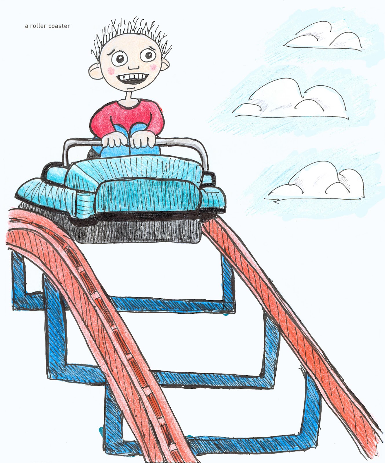 Ana's Strictly Sketchbook: 642 Things to Draw #29 - A Roller Coaster