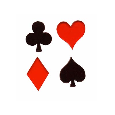 COE96 Fusible Precut Glass Playing Card Suits | Jubilee Creative