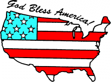 Patriotic clipart 16 - "God Bless" 2