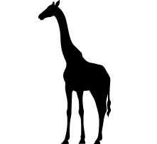 LIFE-SIZE AFRICAN ANIMAL WALL SILHOUETTE DECALS: Elephant, Giraffe ...