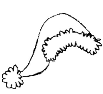 The Old Happy Christmas Santa Hat Coloring Page |christmas ...