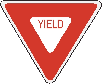 36" X 36" Yield Sign (Top to bottom measurement 29.5")