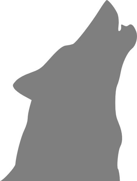 Howling Wolf Face Outline