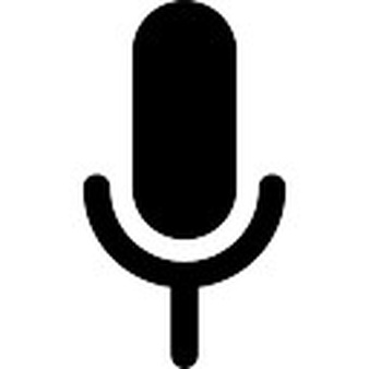 Voice amplification or recording interface symbol of a microphone ...