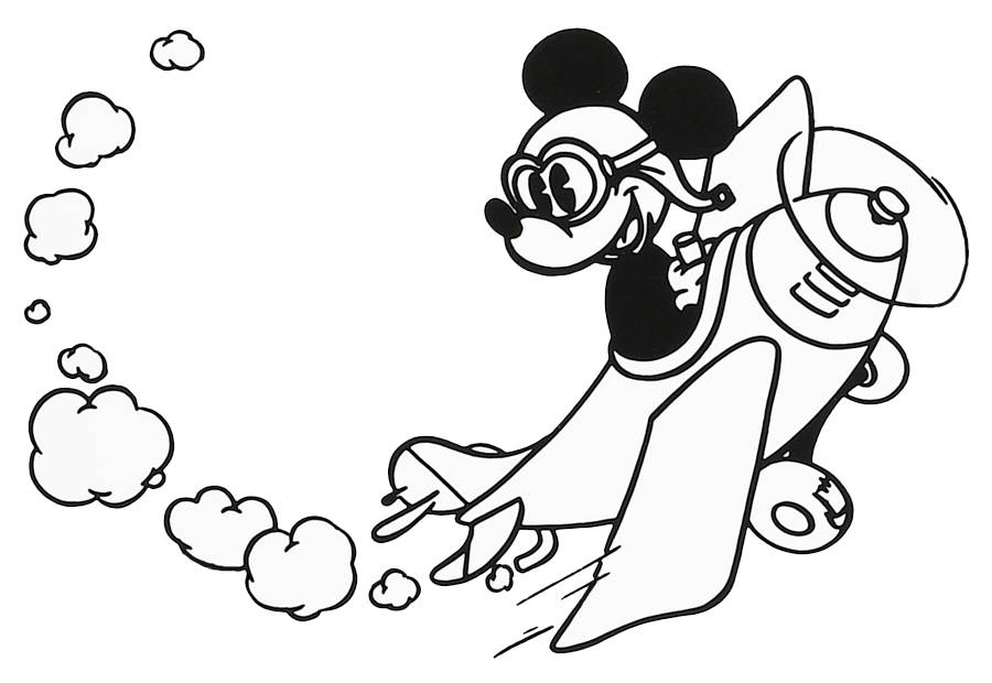 Cute clipart disney black and white