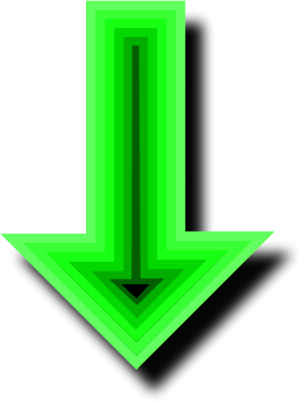 arrow pointing down - vector Clip Art