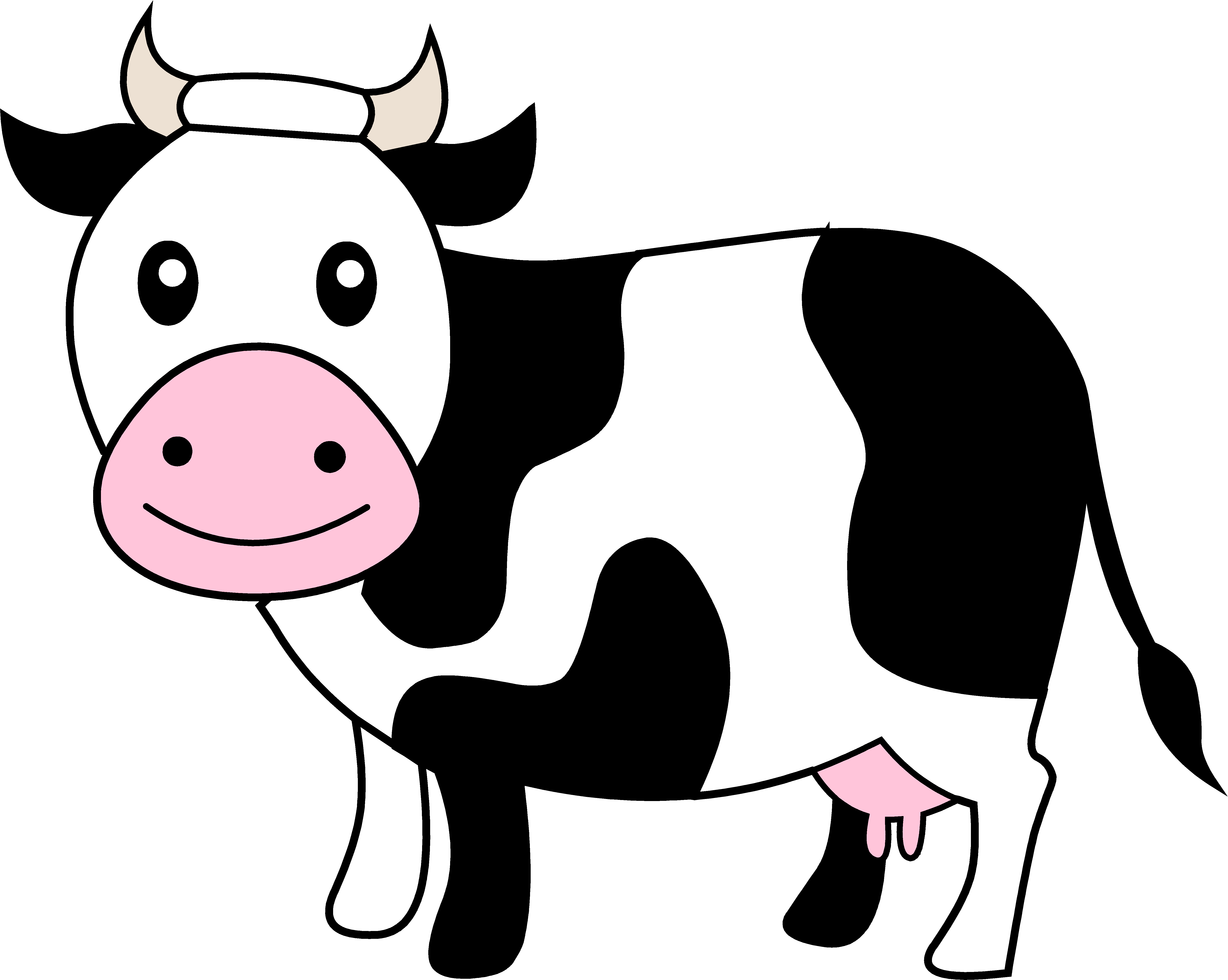 Clipart of cow outline