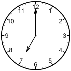 1 O'clock Clipart