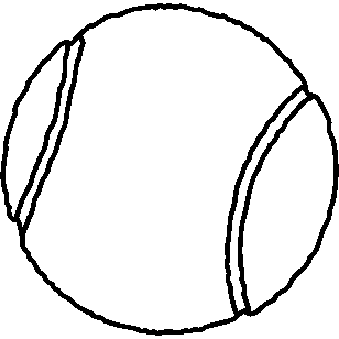 Ball black and white clipart