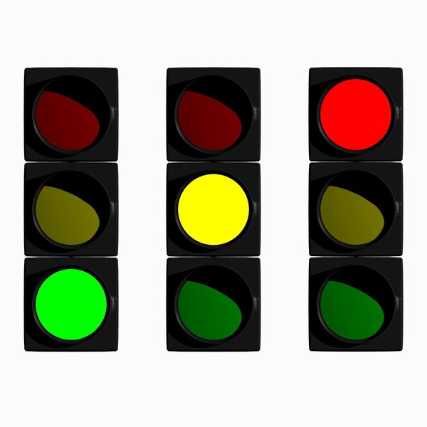 traffic light 3d blend