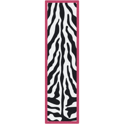 Milliken Black &amp; White Zebra Glam Pink Passion Rug | Wayfair