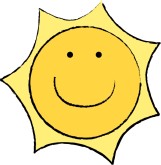 Smiling Sunshine Background | Valentine's Day Clipart