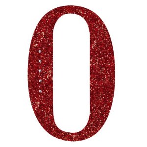 Amazon.com - Grasslands Road 6-1/2-Inch Glitter Red Monogram ...