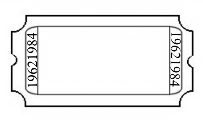 Black and white clipart blank ticket template
