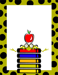 Book Border Clip Art - Tumundografico