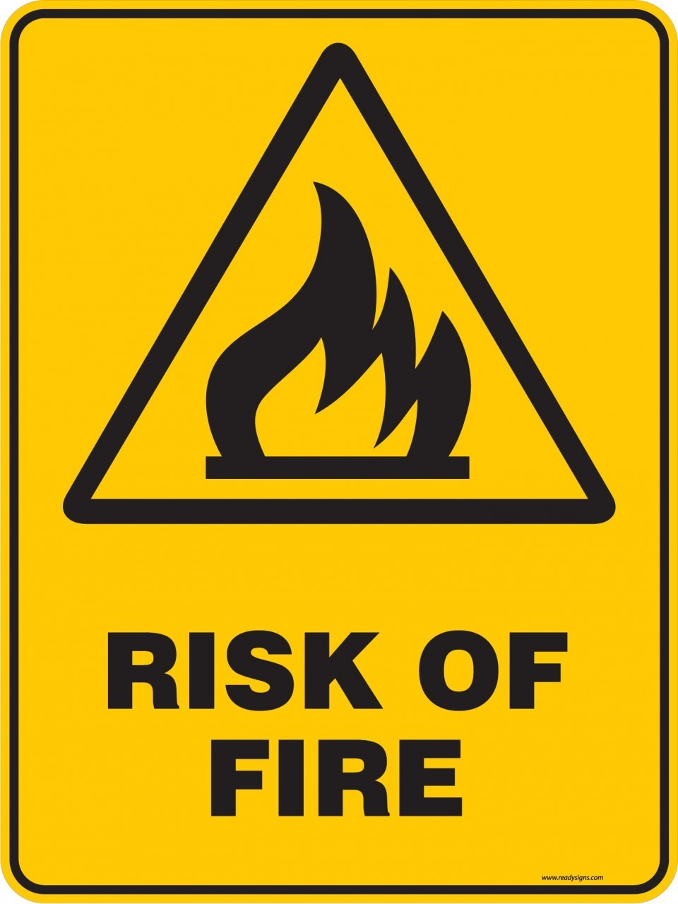 Warning Sign - RISK OF FIRE - Property Signs