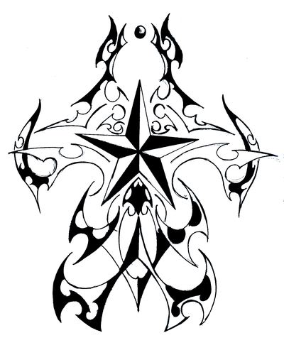 Star tattoo clipart