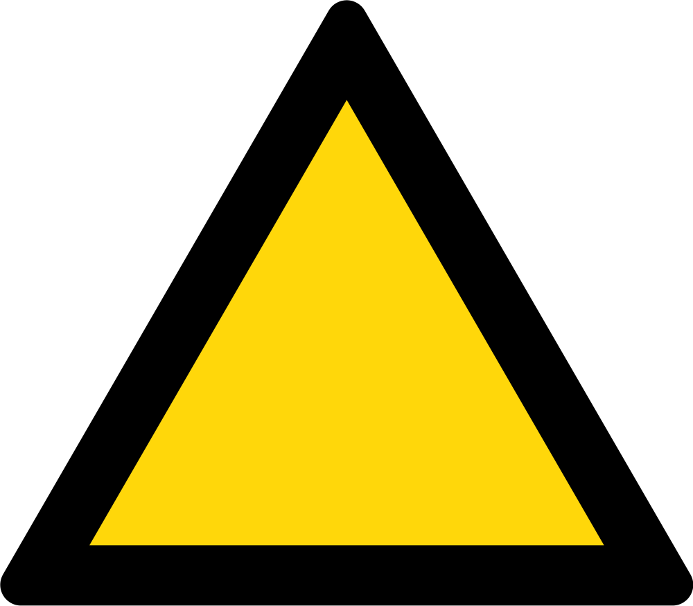File:Triangle warning sign (black and yellow).svg
