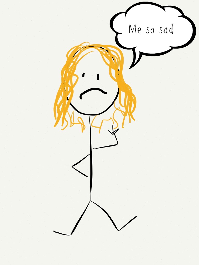 Sad Girl Stick Figure - Free Clipart Images