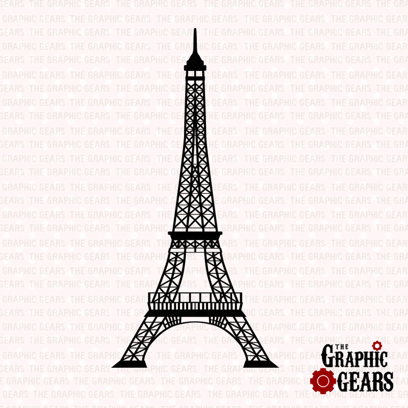 Paris Black And White Clipart