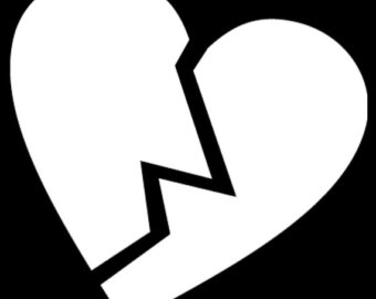vinyl decal broken heart – Etsy