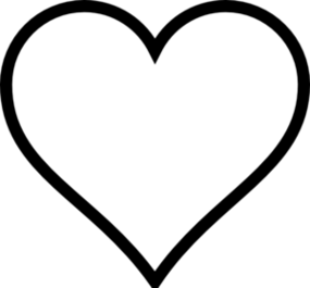 White heart clipart png