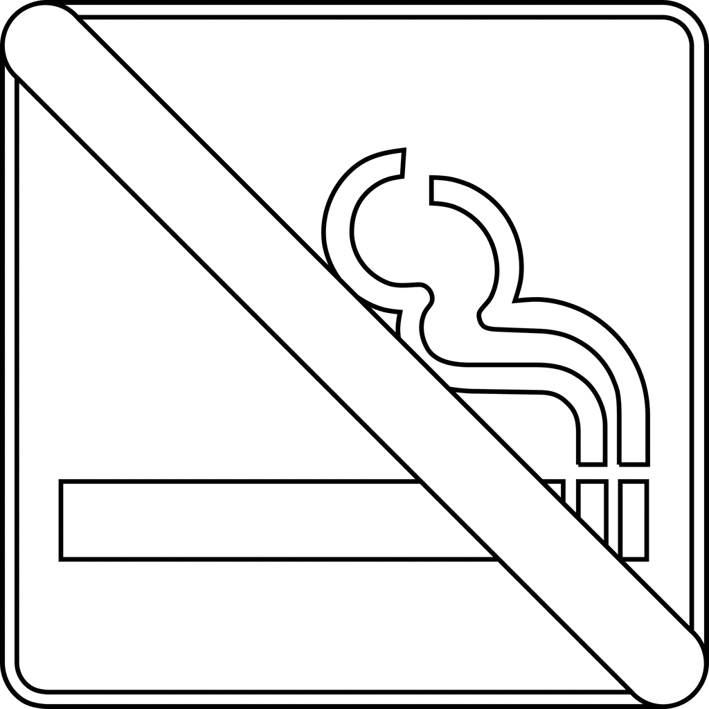 No Smoking Coloring Sign - ClipArt Best