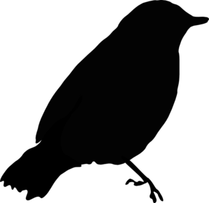 Simple bird silhouette clipart