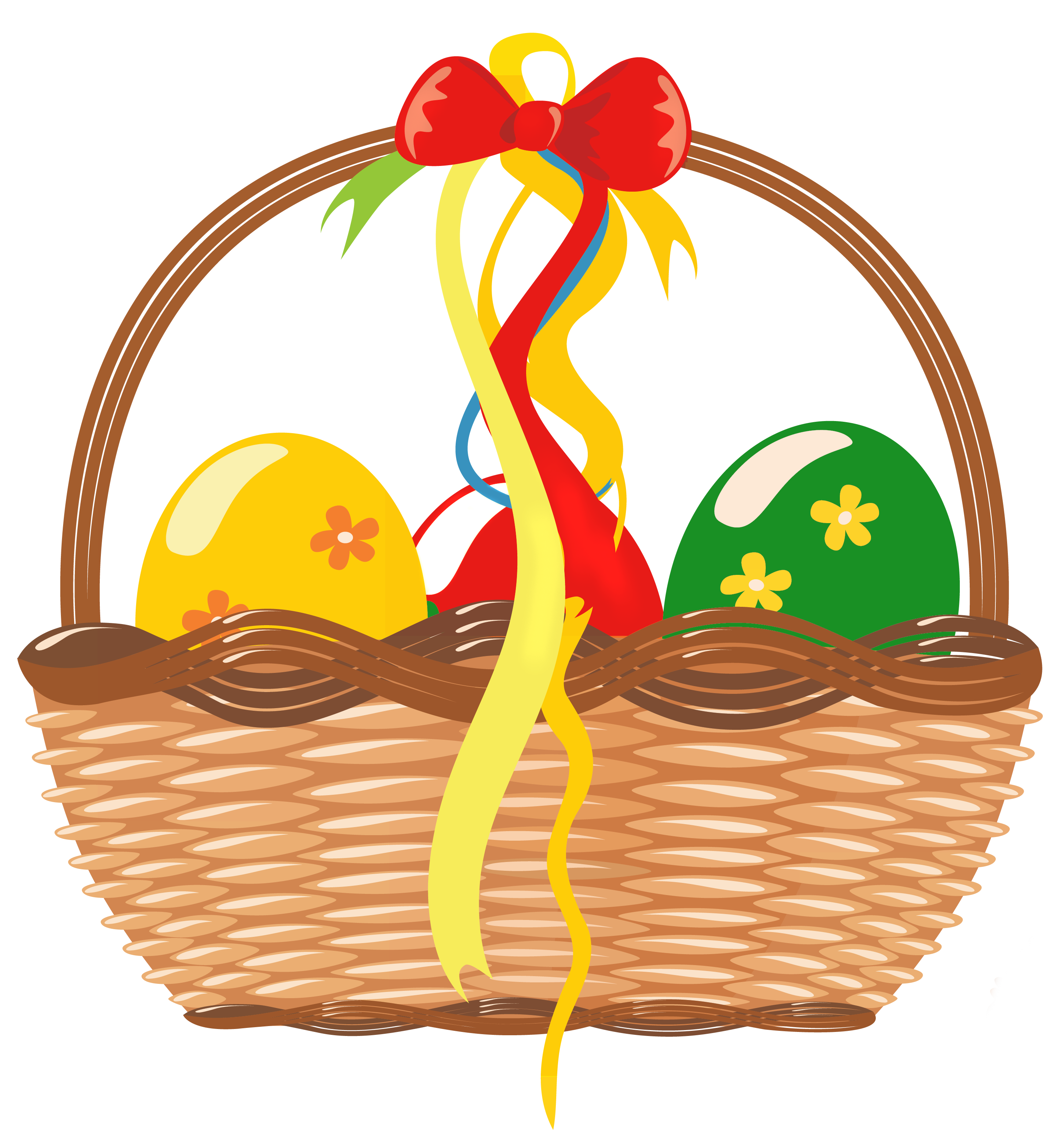 Empty easter baskets clipart