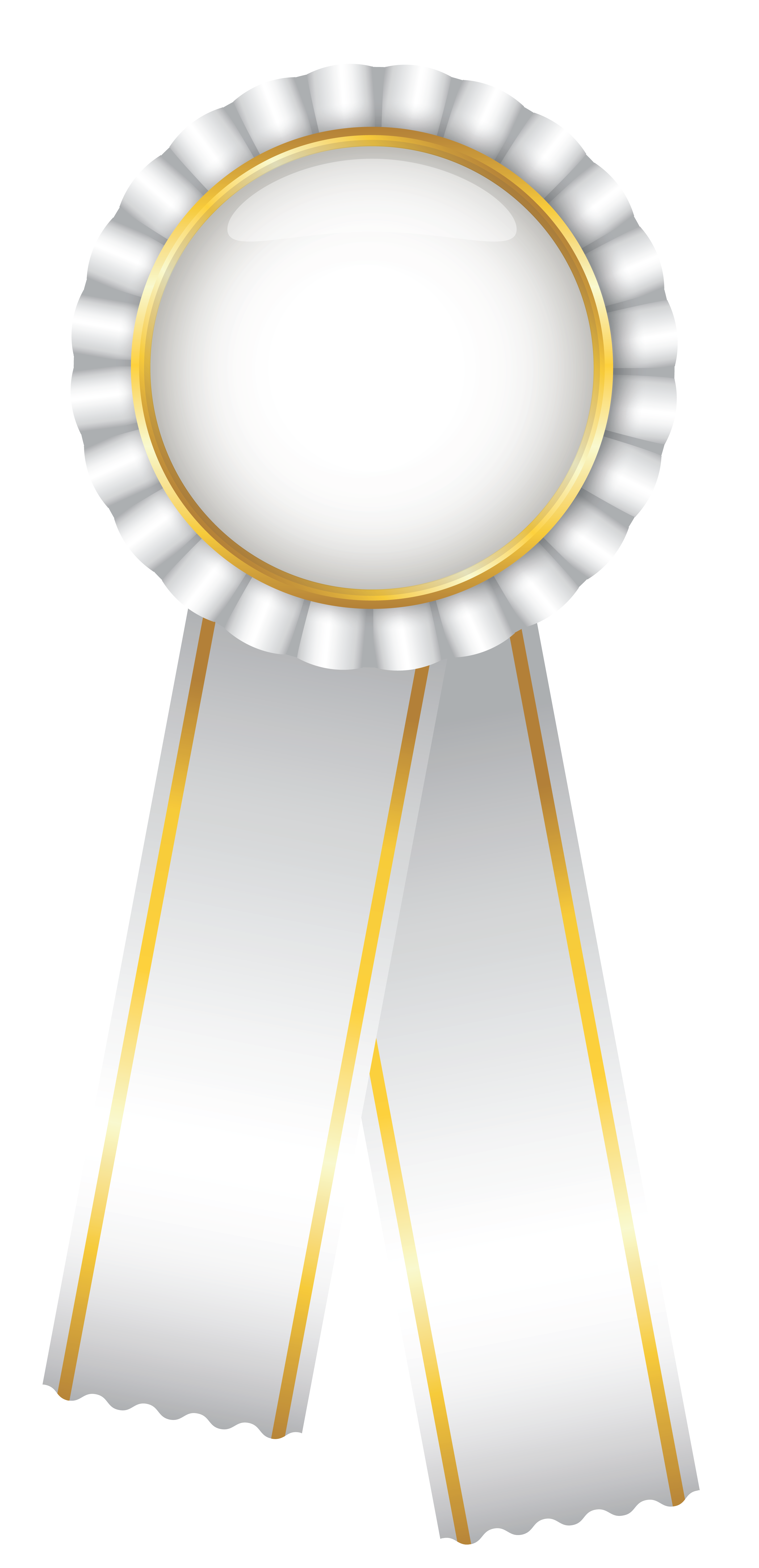 Rosette Ribbon White PNG Clipart Picture