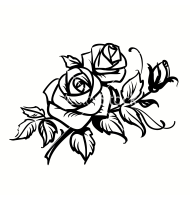 Rose Outline Clipart
