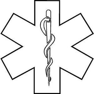 Fireman Medical Symbol Cross Vinyl Decal Car Truck Window Walls ...