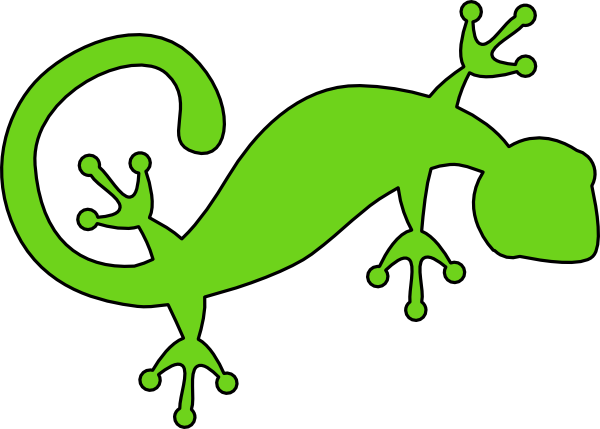 Cartoon gecko clipart