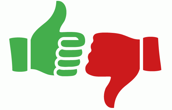 Thumbs up down clipart