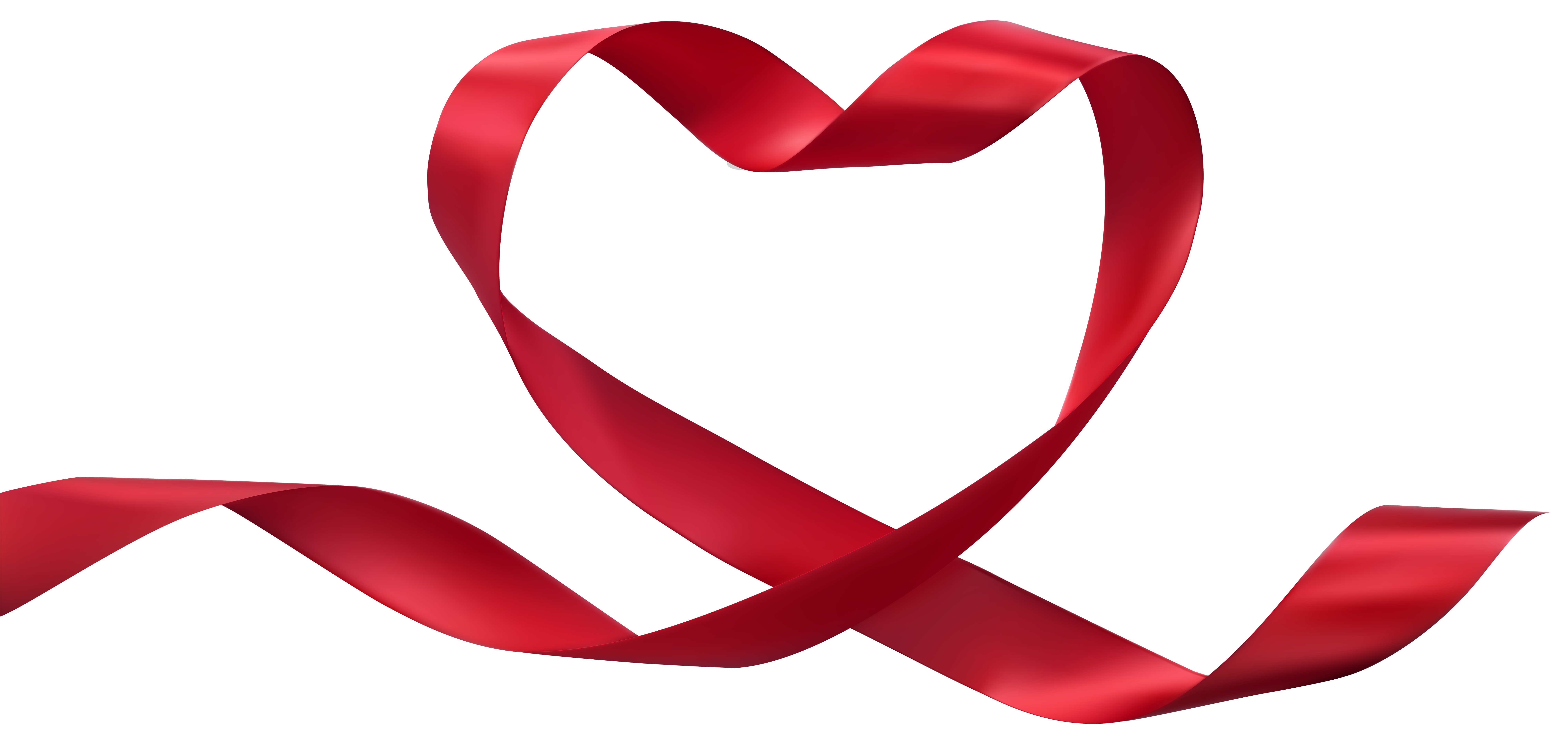 Heart Ribbon Transparent PNG Clip Art Image