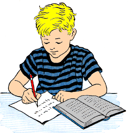 Boy study clipart