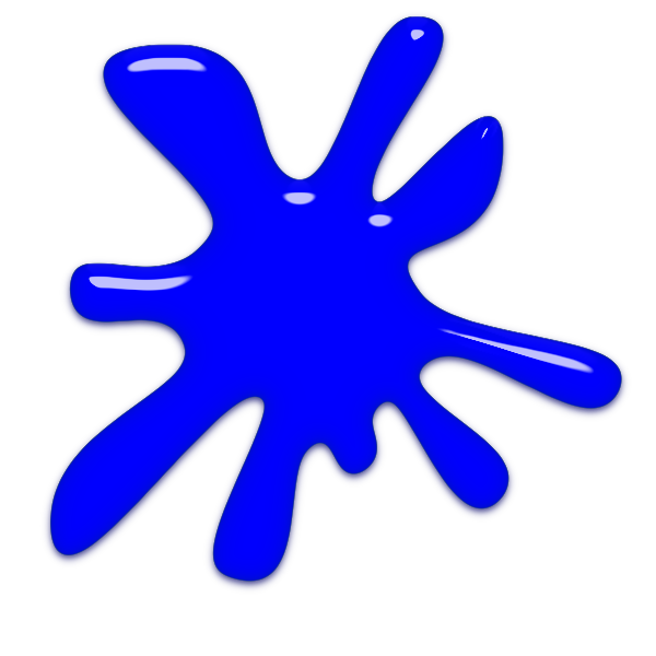 Blue Paint Splatter Clipart