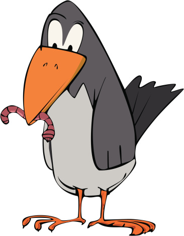 Cartoon Of The Bird With Worm Clip Art, Vector Images ...