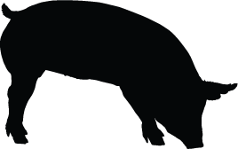 Free clipart pig silhouette