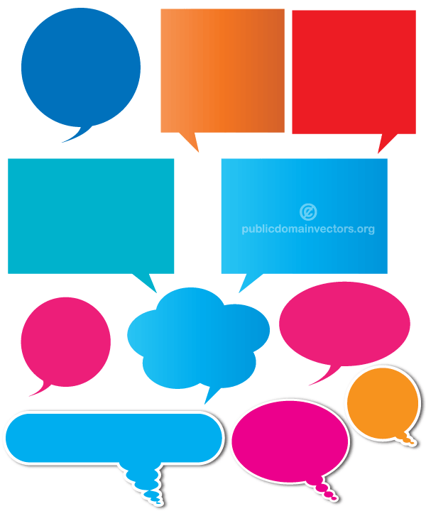 Color Speech Bubbles Illustration | Download Free Vector Art ...