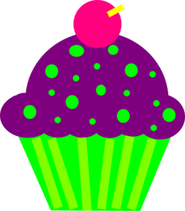 Purple Cupcake Clipart