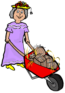 Full Version of Senior Pushing Wheelbarrow Clipart