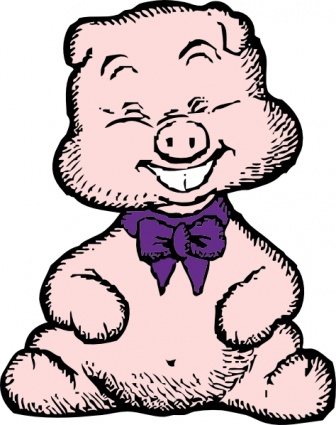 Laughing Pig clip art - Download free Animal vectors