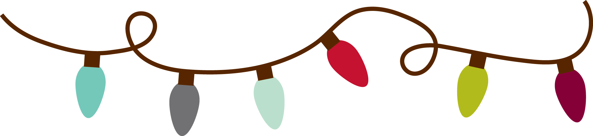 Christmas Lights Border - Transparent Png