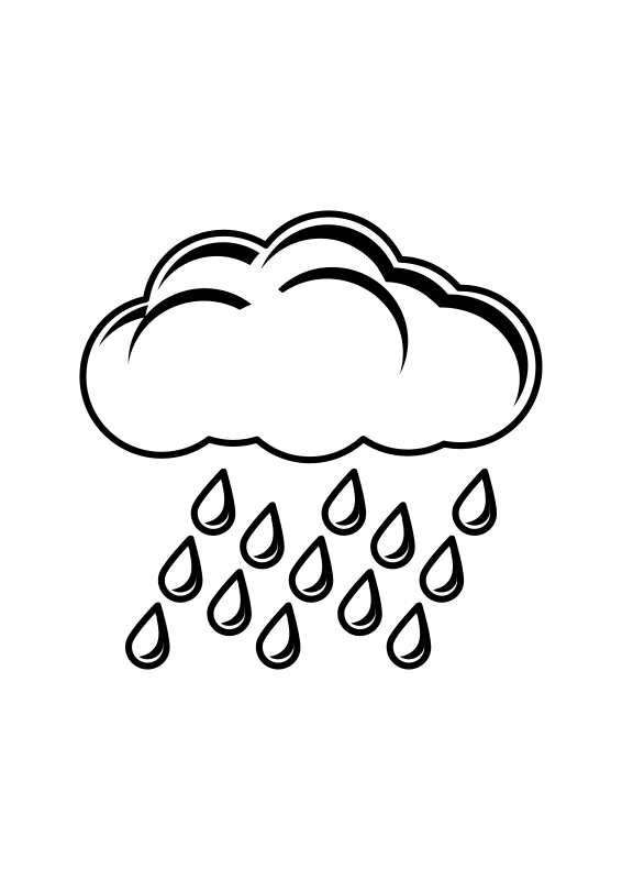 Rainy Clipart Black And White - Free Clipart Images