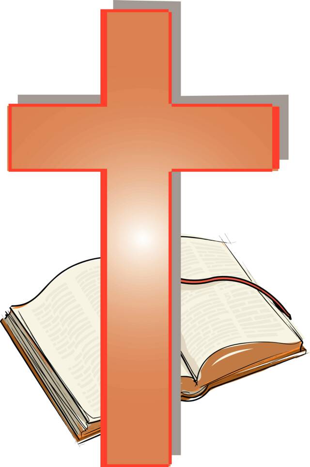 Clipart Bible With Cross
