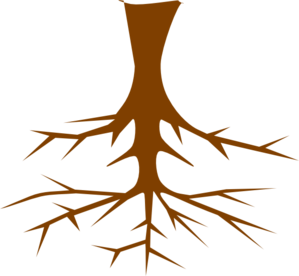 Black And White Tree With Roots Clipart - Free ...
