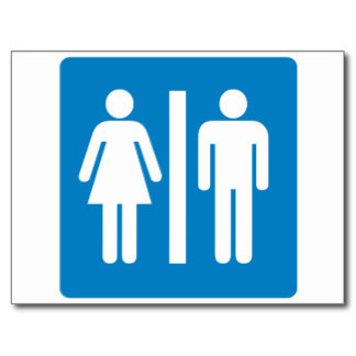 Women's Restroom Postcards &amp; Postcard Template Designs