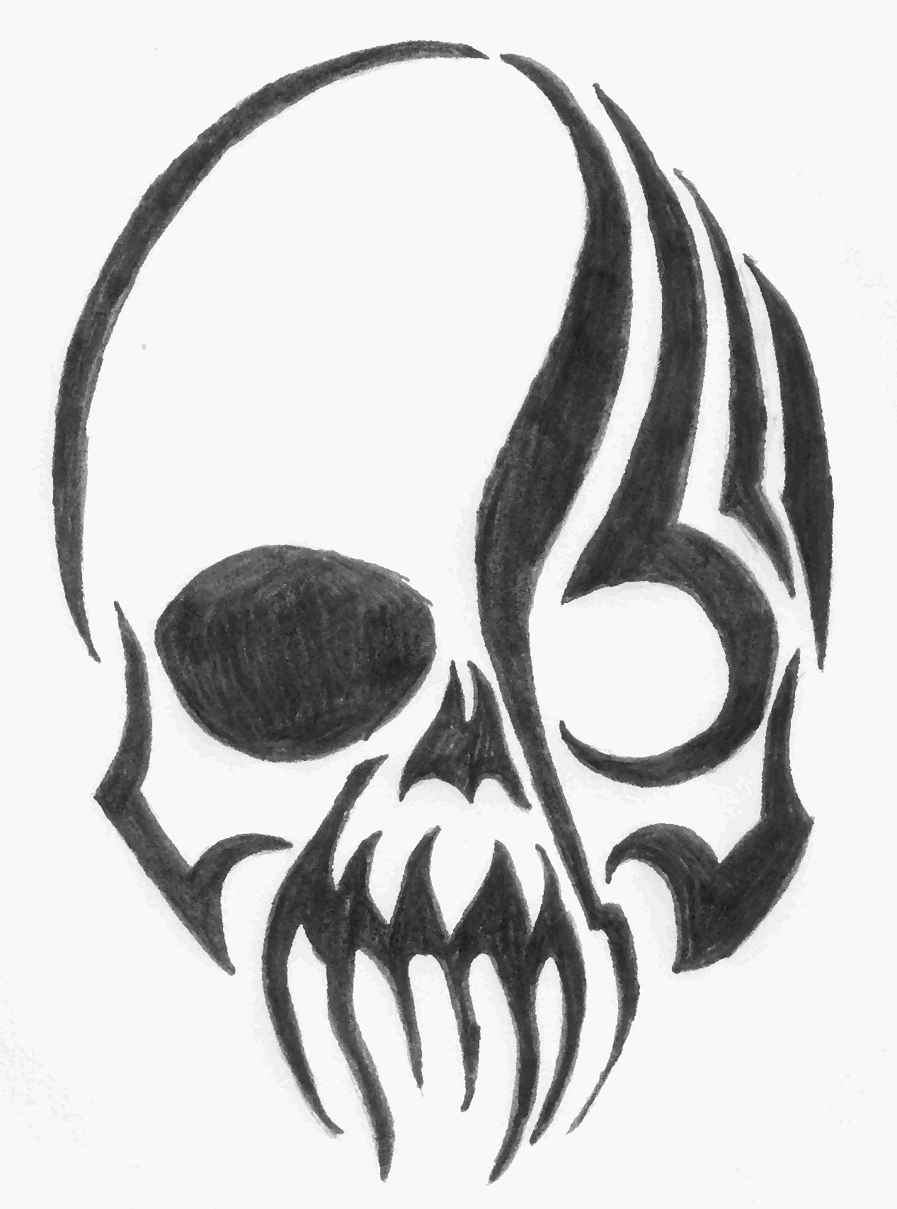 Cool Tribal Skull Drawings