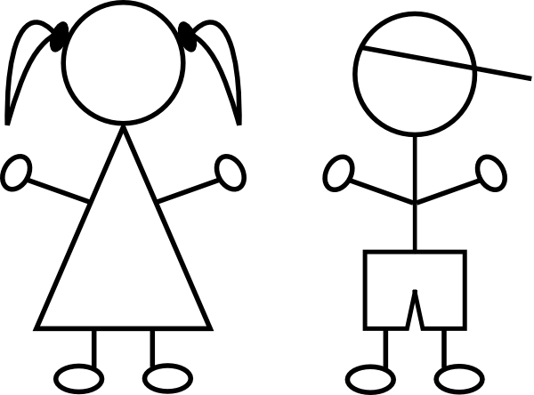 Stick People Children Clipart - Free Clipart Images
